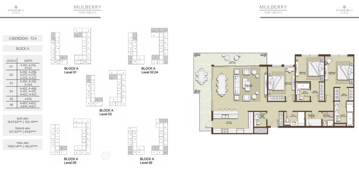 Mulberry at Park Heights, 3-Bed Floor Plan, type: 3 Bedroom