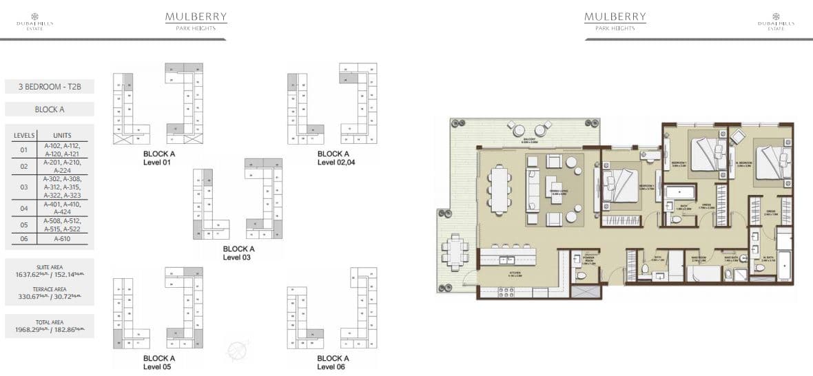 Mulberry at Park Heights, 3-Bed Floor Plan, type: 3 Bedroom