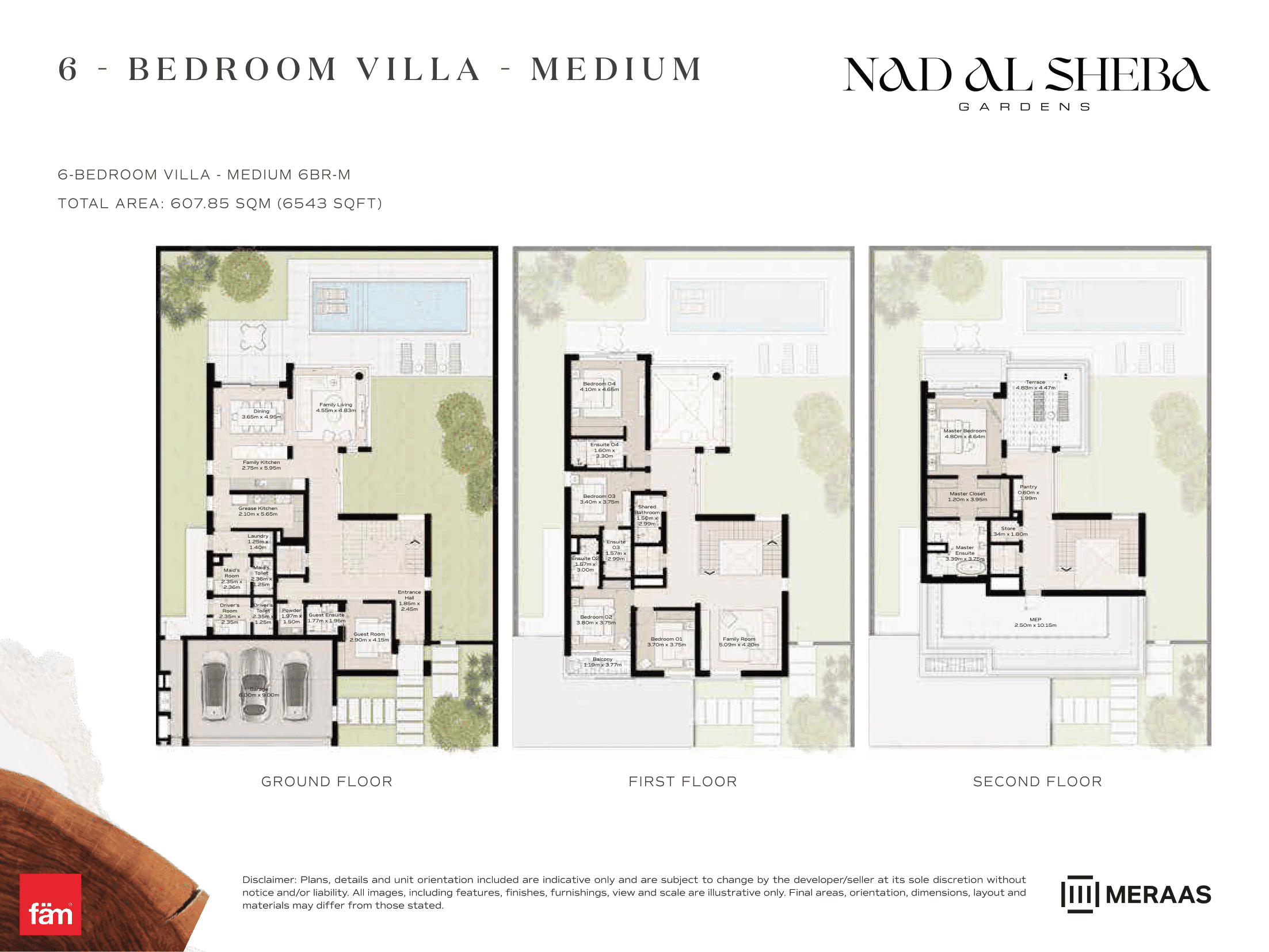 Nad Al Sheba Gardens Phase 1, 6-Bed Floor Plan, type: 6 Bed- Villa