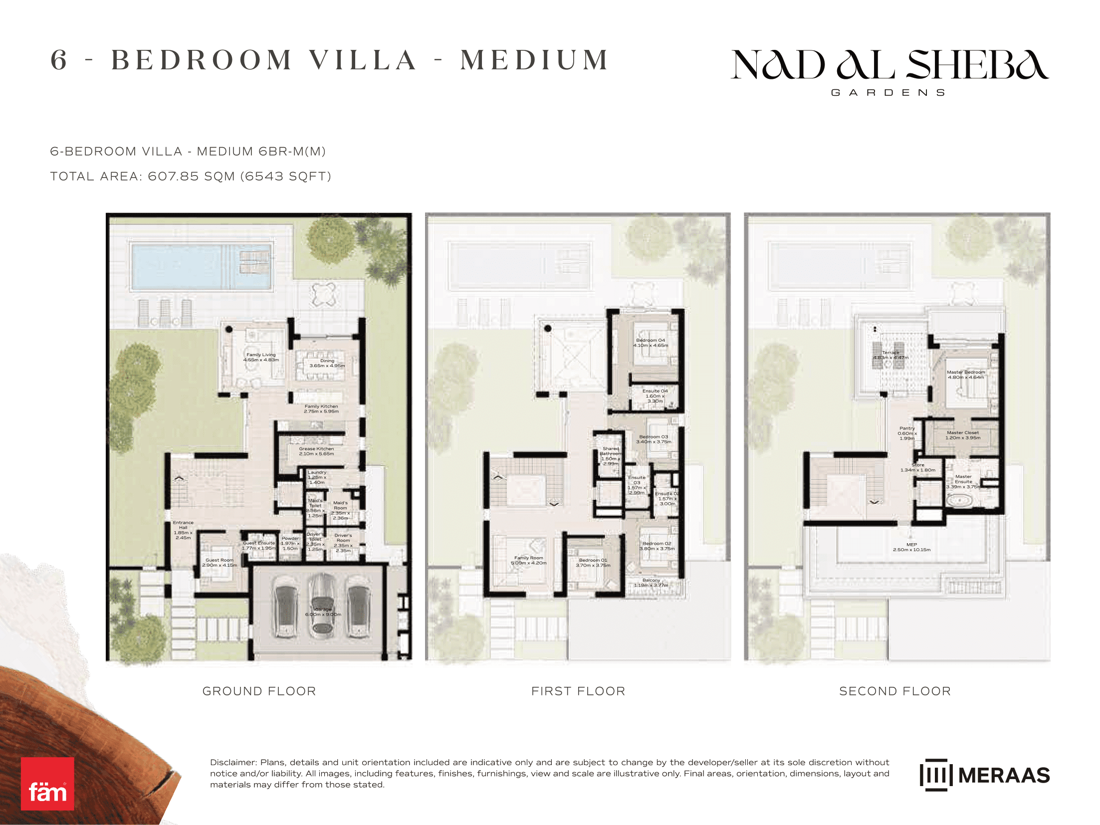 Nad Al Sheba Gardens Phase 1, 6-Bed Floor Plan, type: 6 Bed- Villa
