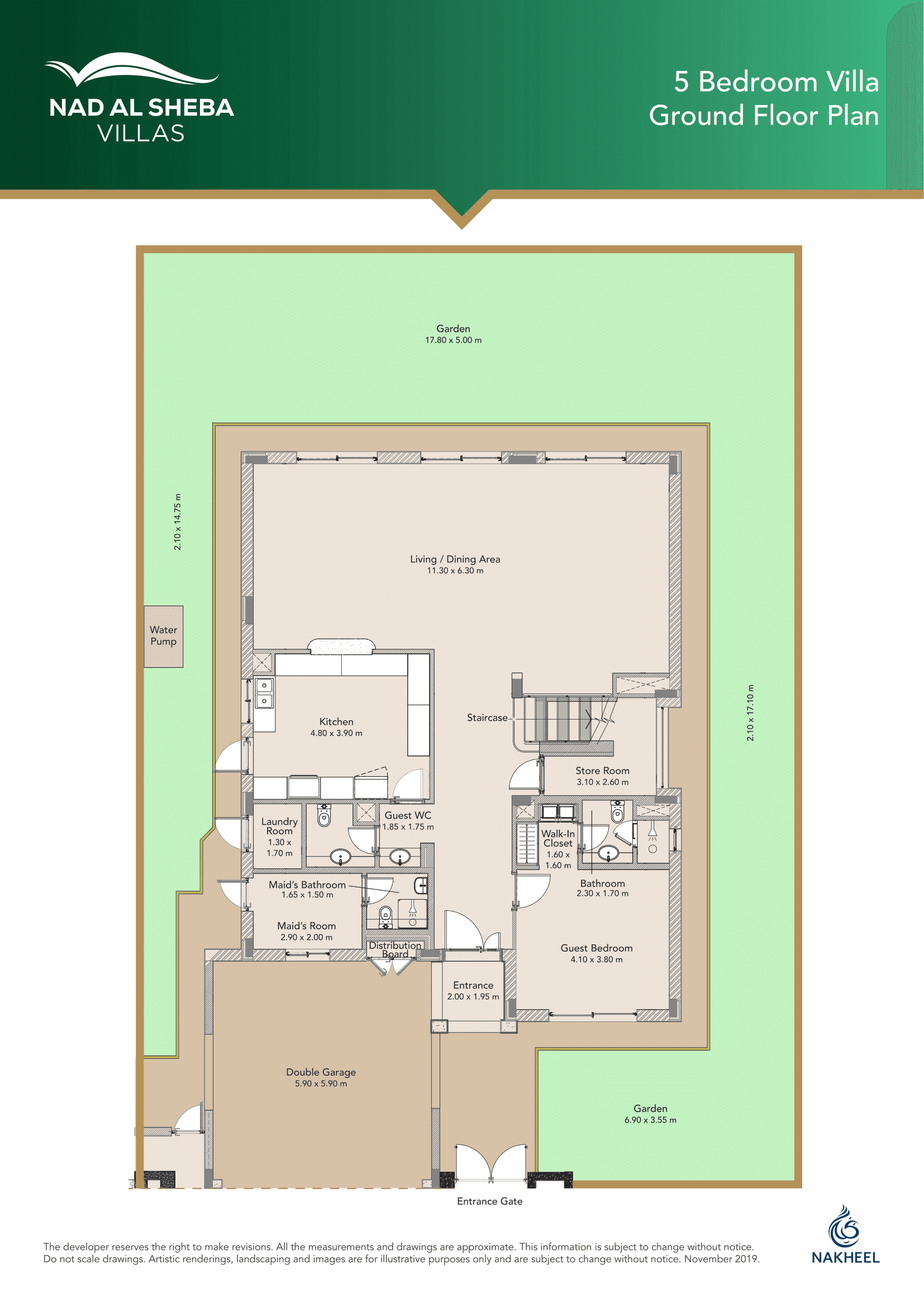 Nad Al Sheba Villas, 5-Bed Floor Plan, type: