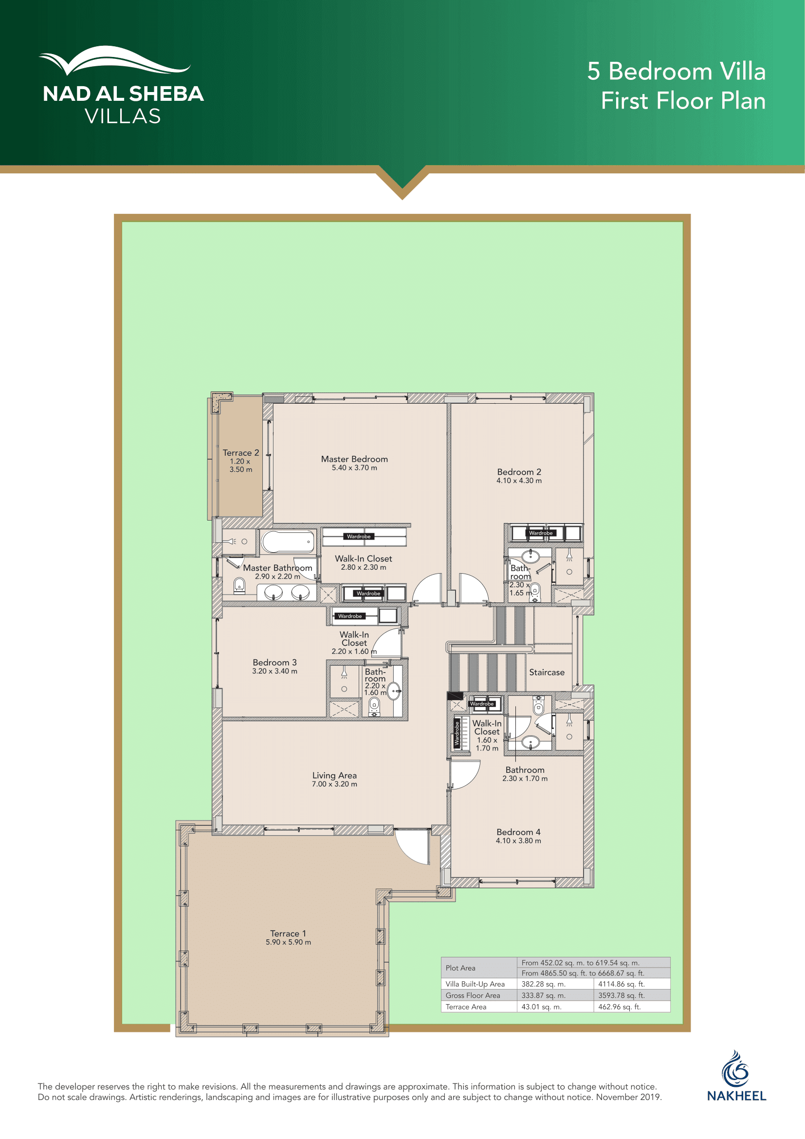 Nad Al Sheba Villas, 5-Bed Floor Plan, type: