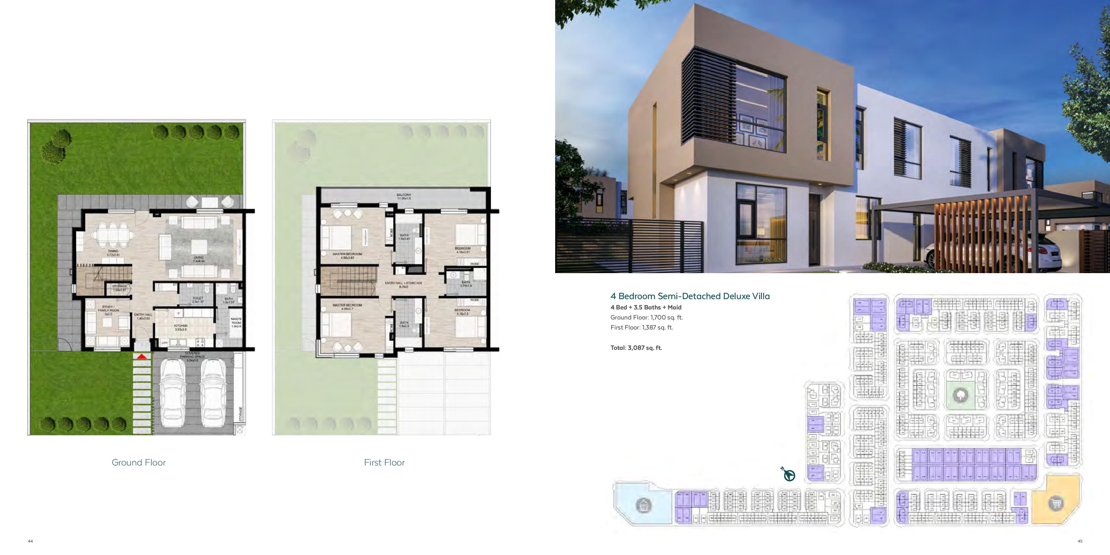 Nasma Residences, 4-Bed Floor Plan, type: 4 Bedroom