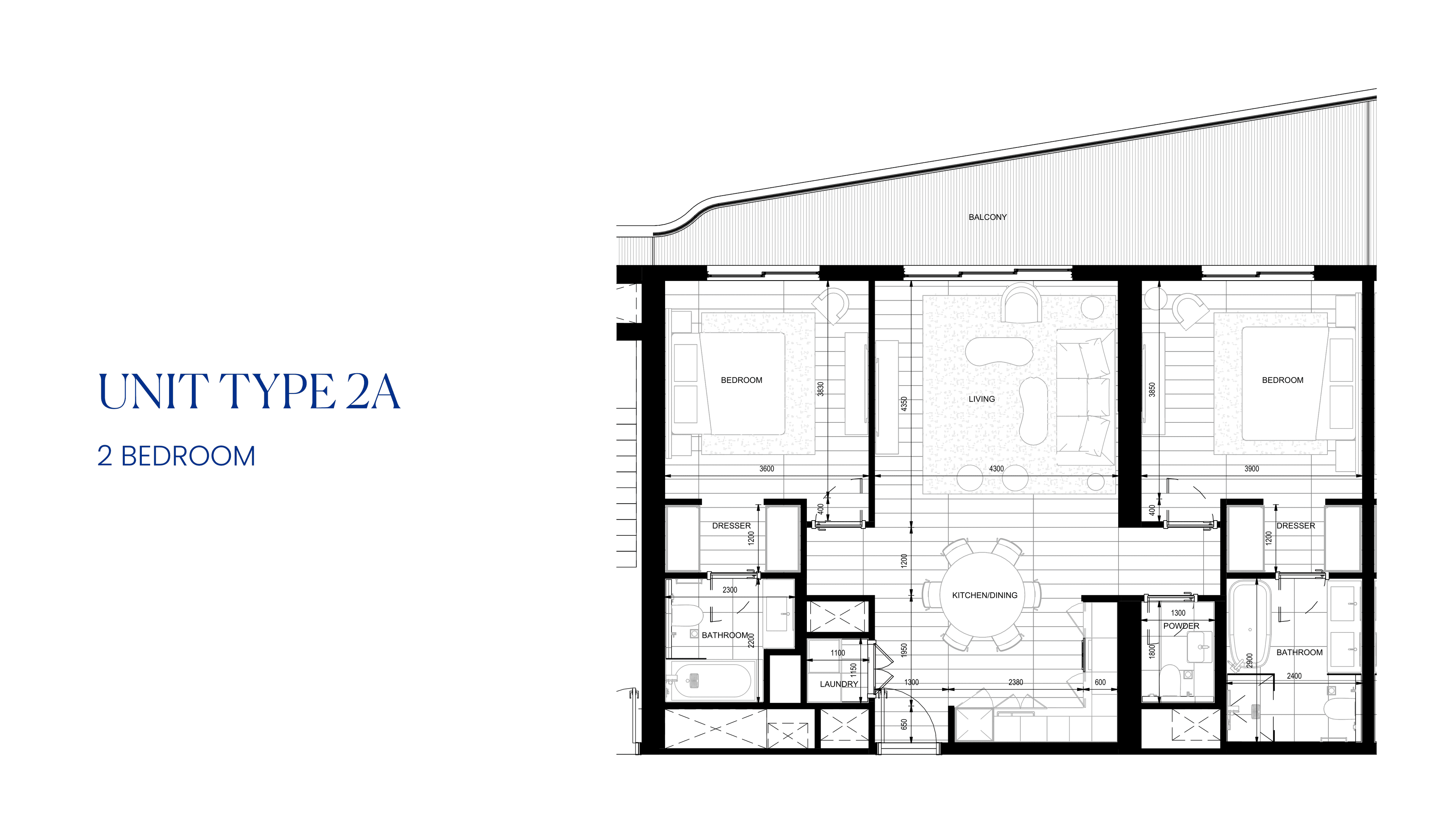 Nikki Beach Residences RAK, 2-Bed Floor Plan, type: