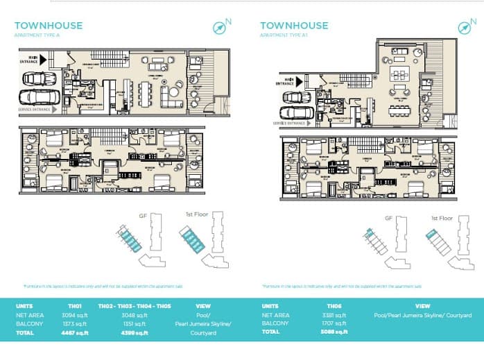 Nikki Beach Residences, 4-Bed Floor Plan, type: Townhouse_TypeA
