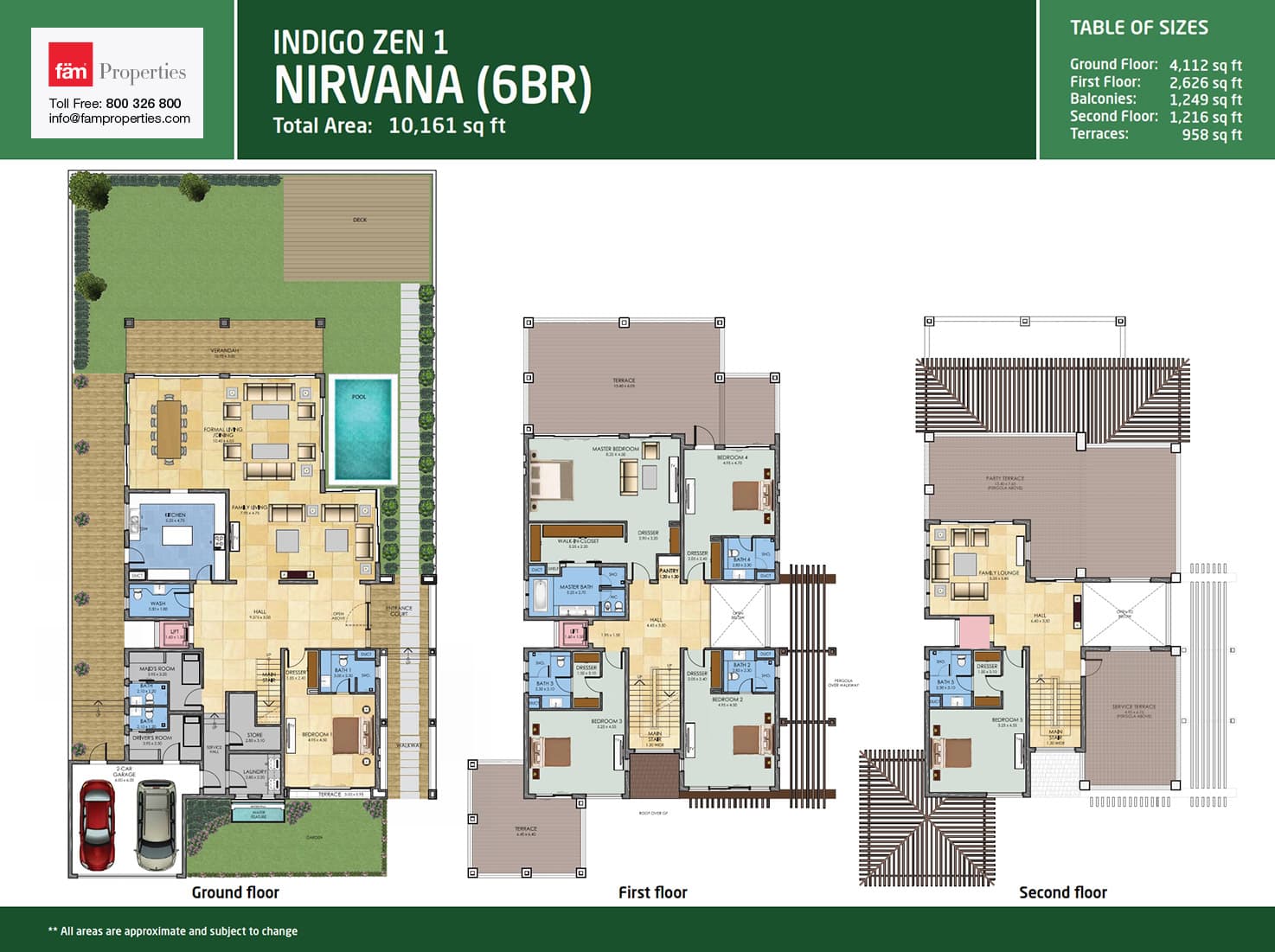 Nirvana Villas, 6-Bed Floor Plan, type: 6 Bedrooms Villa
