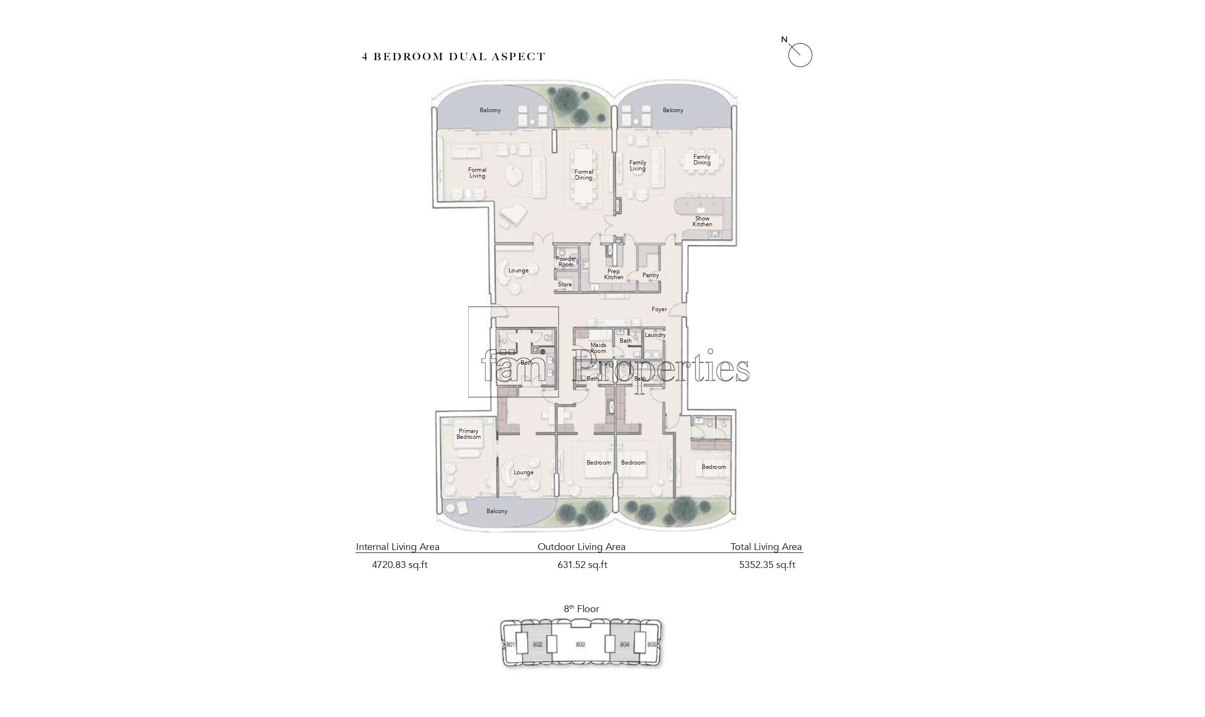 Ocean House, 4-Bed Floor Plan, type: 4 Bedroom