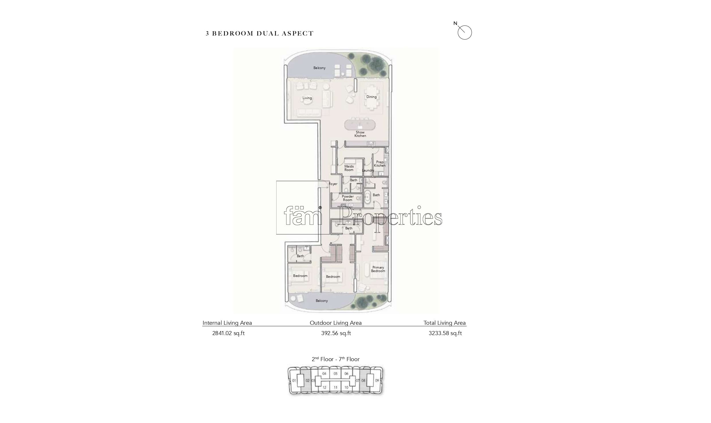 Ocean House, 3-Bed Floor Plan, type: 3 Bedroom