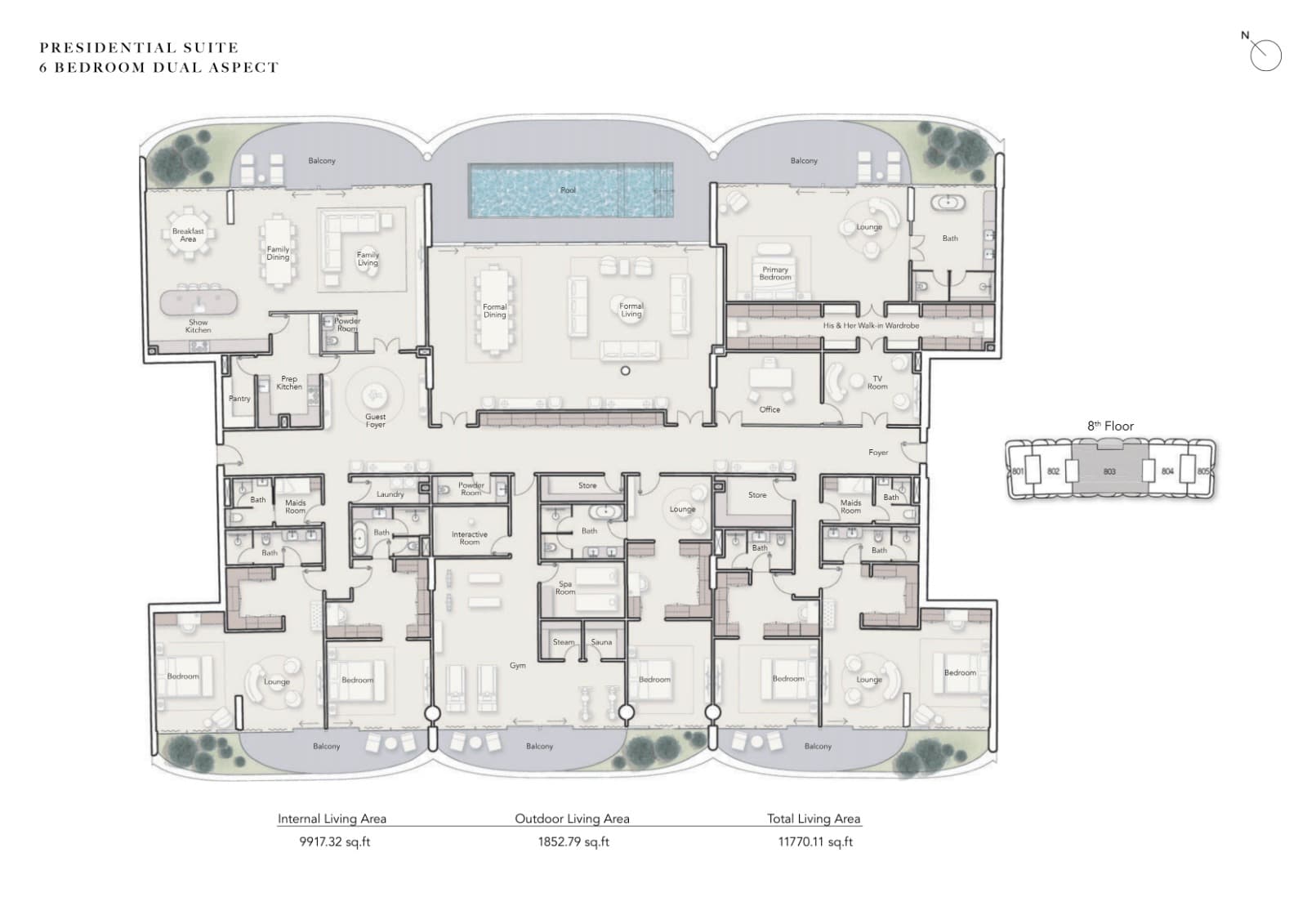 Ocean House, 6-Bed Floor Plan, type: