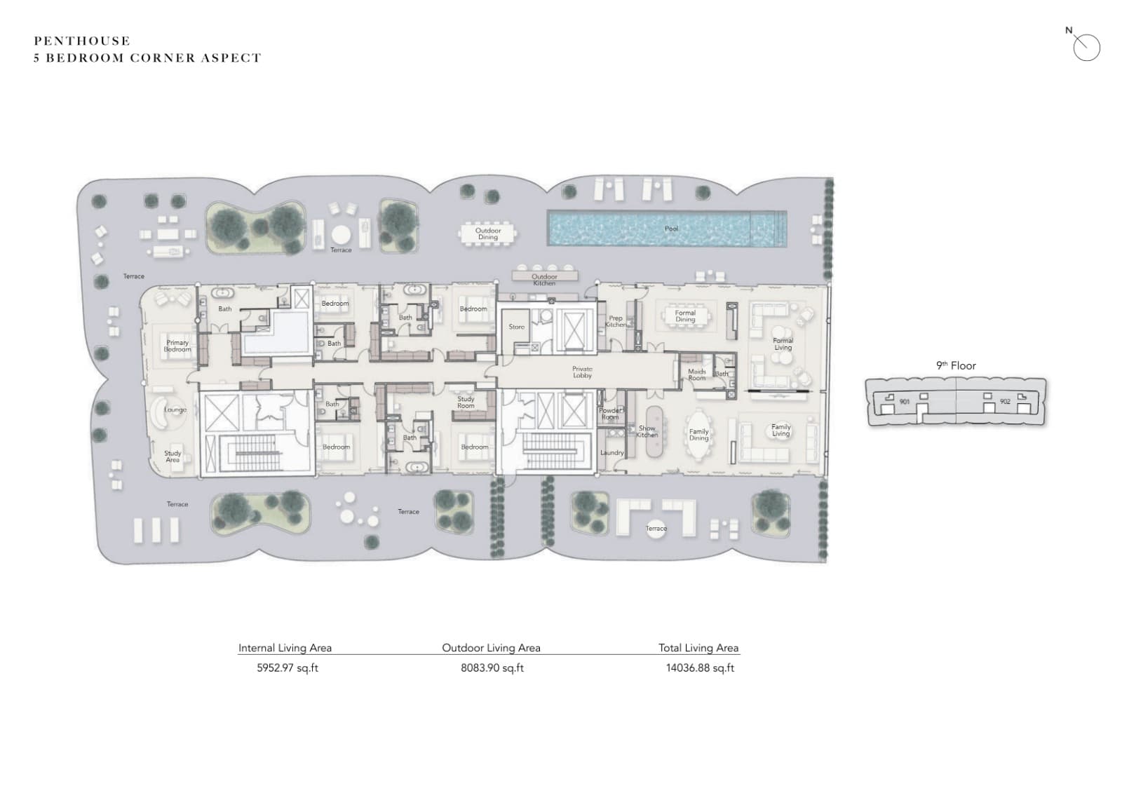 Ocean House, 5-Bed Floor Plan, type: