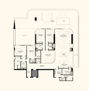 Orla by Omniyat, 4-Bed Floor Plan, type: