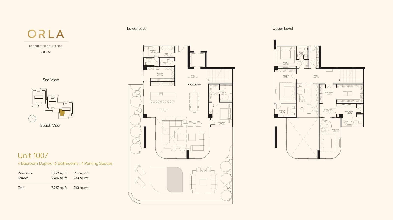 Orla by Omniyat, 4-Bed Floor Plan, type: