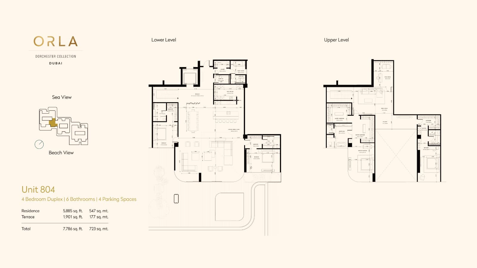 Orla by Omniyat, 4-Bed Floor Plan, type: