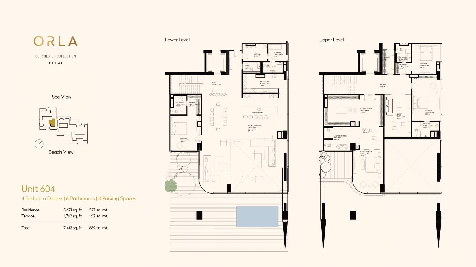 Orla by Omniyat, 4-Bed Floor Plan, type: