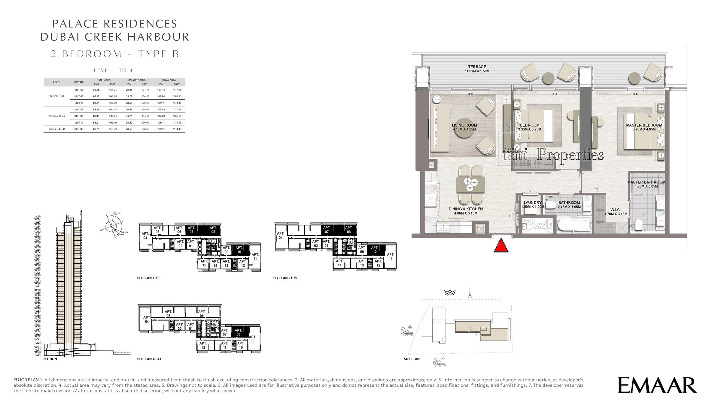 Palace Residences, 2-Bed Floor Plan, type: 2 Bedroom