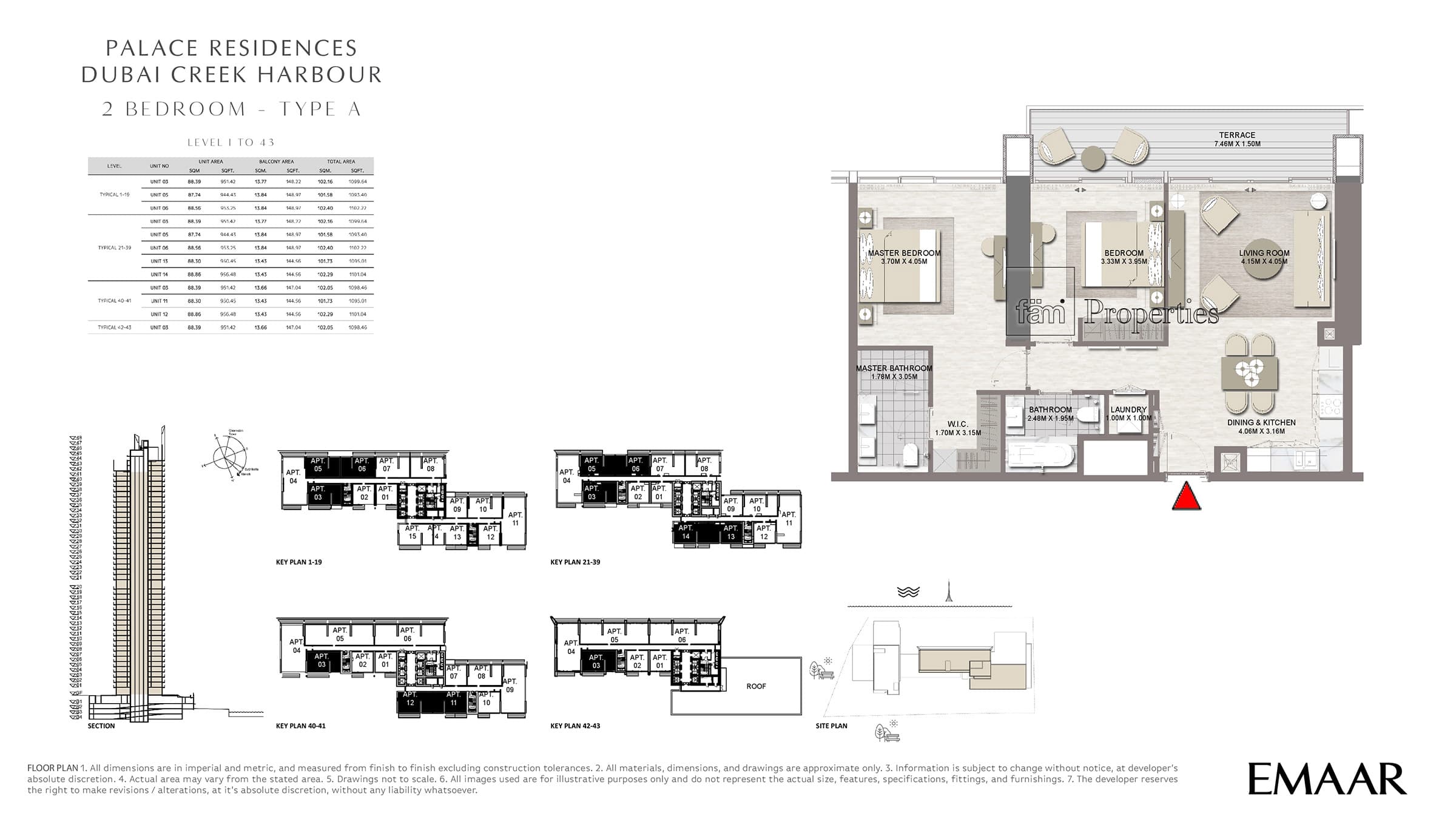 Palace Residences, 2-Bed Floor Plan, type: 2 Bedroom