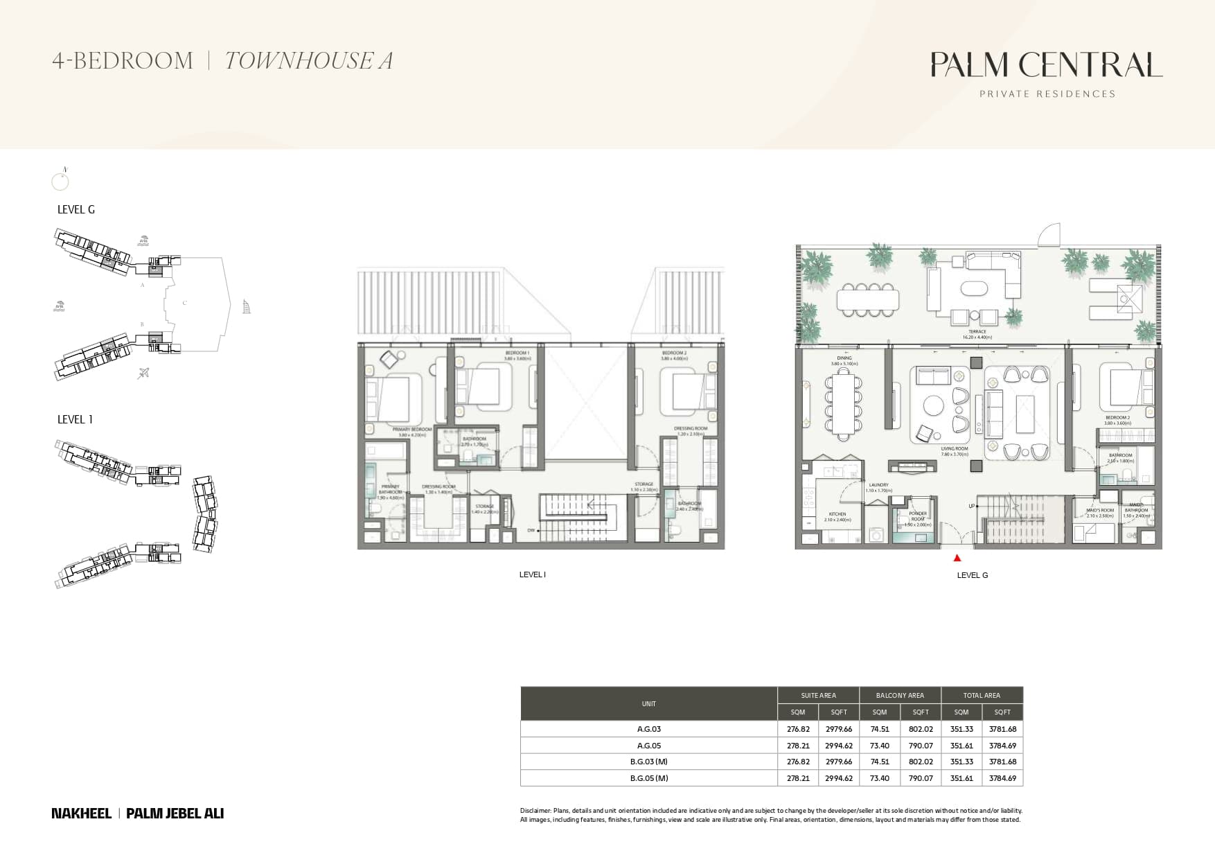 Palm Central Private Residences - Frond M, 4-Bed Floor Plan, type: 4 Bed