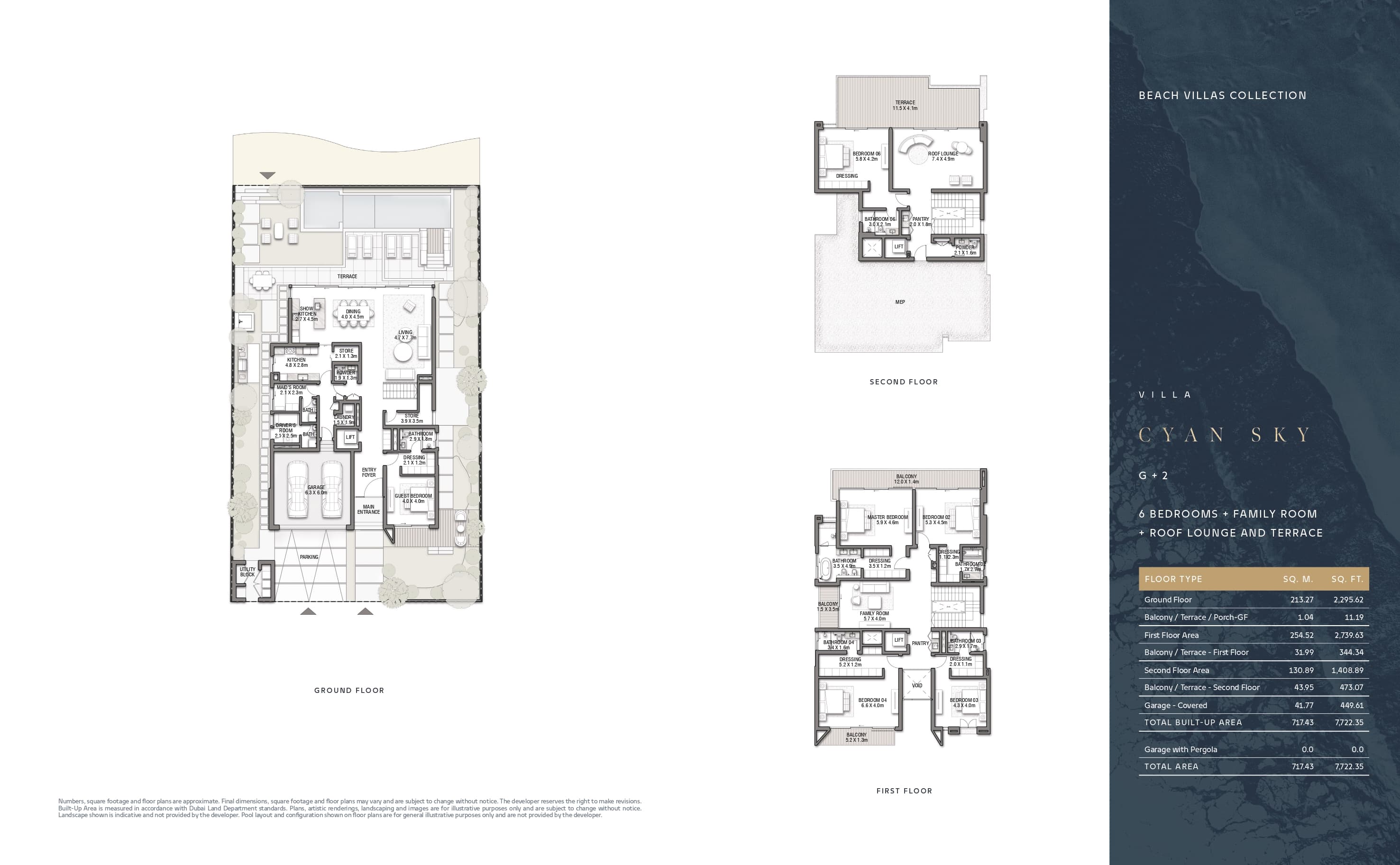 Palm Jebel Ali Villas, 6-Bed Floor Plan, type: 6 Bed - Cayan Sky