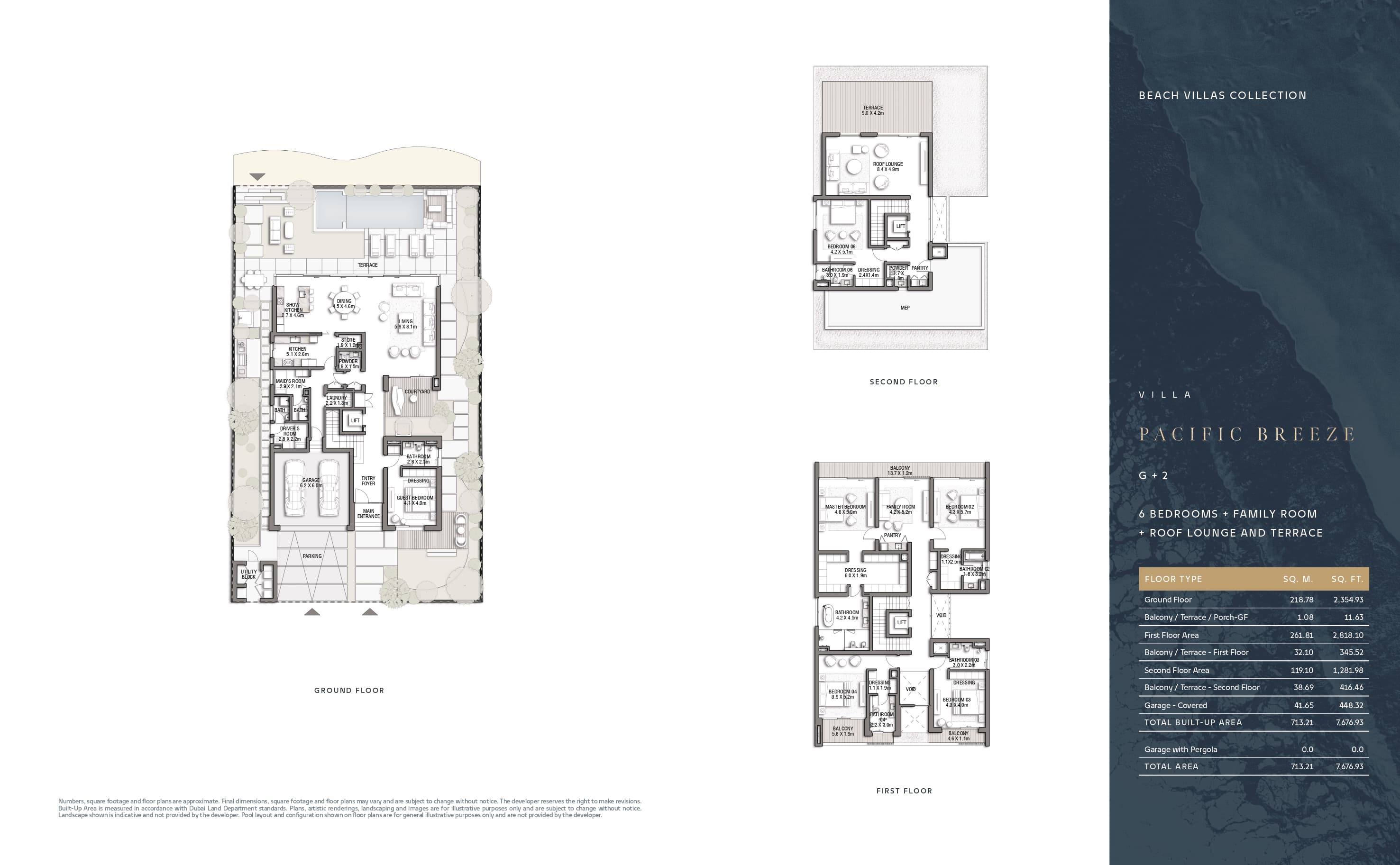 Palm Jebel Ali Villas, 6-Bed Floor Plan, type: 6 Bed - Pacific Breeze