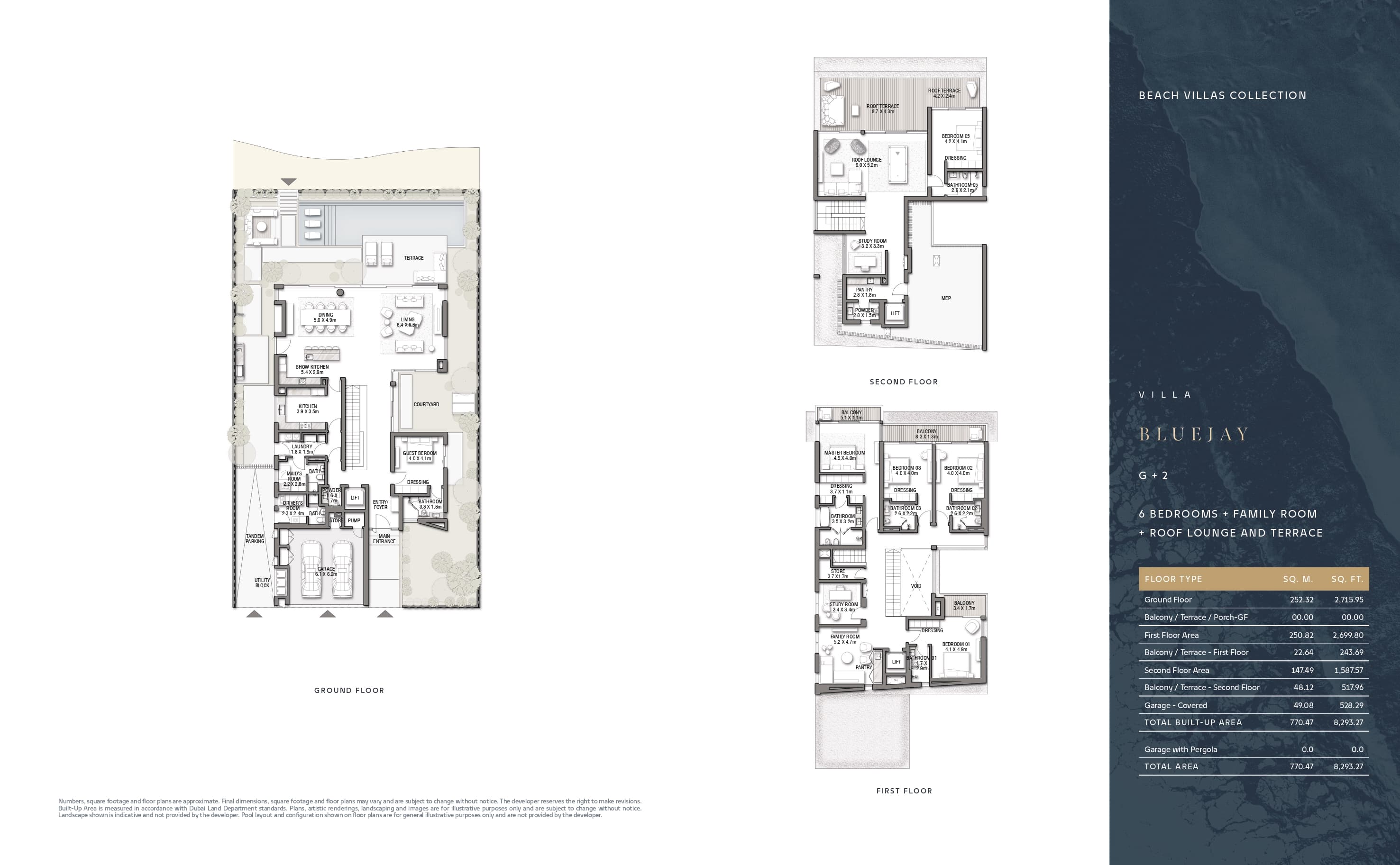 Palm Jebel Ali Villas, 6-Bed Floor Plan, type: 6 Bed - Blue Jay