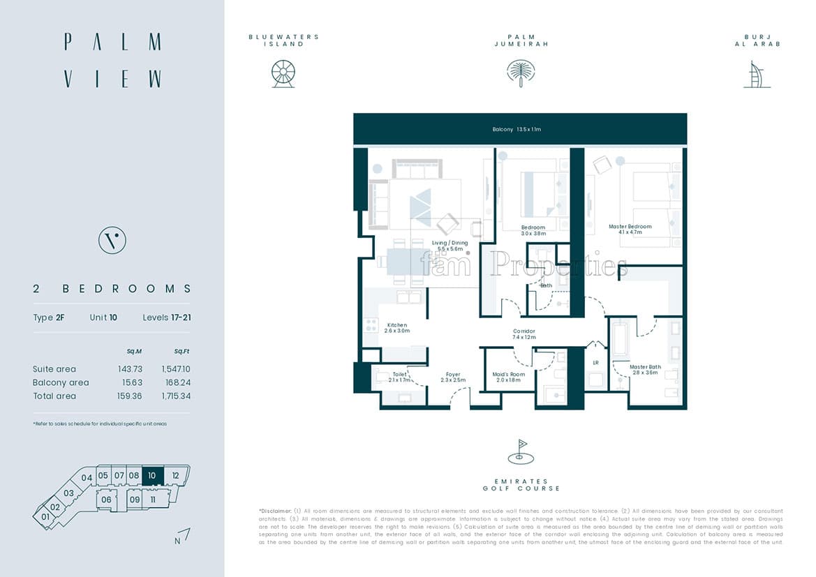 Avani Palm View Hotel and Suites, 2-Bed Floor Plan, type: 2 Bedroom