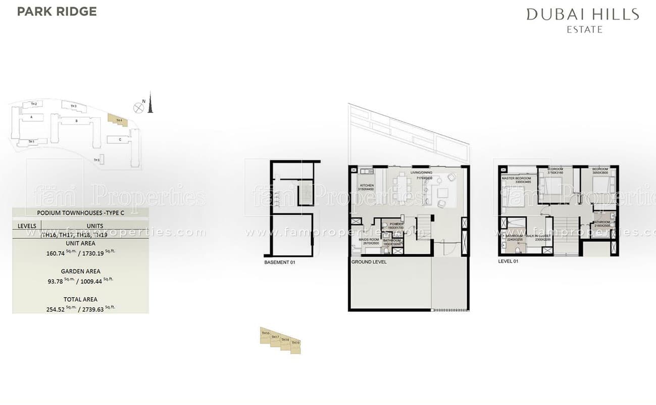 Park Ridge, 3-Bed Floor Plan, type: Podium Type C