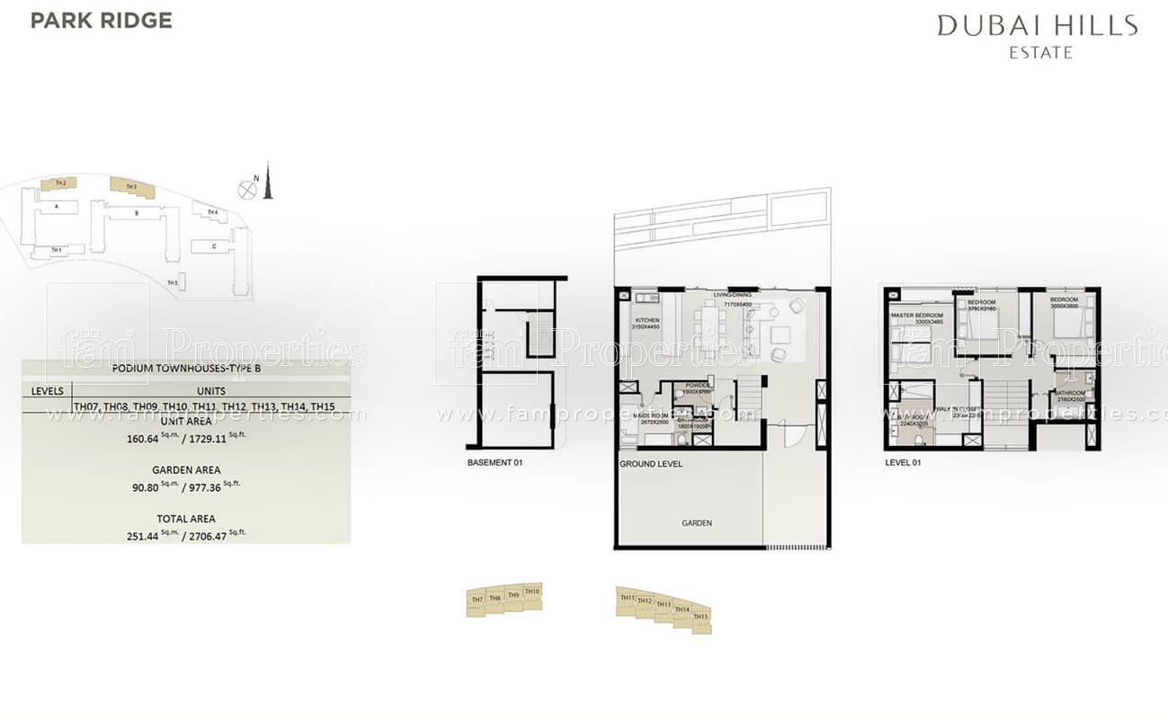 Park Ridge, 3-Bed Floor Plan, type: Podium Type B