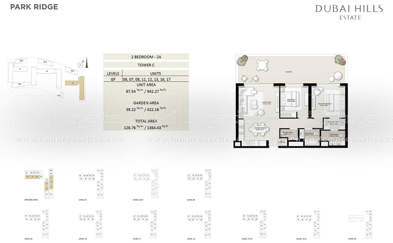Park Ridge, 2-Bed Floor Plan, type: 2 Bedroom - 2A Tower C