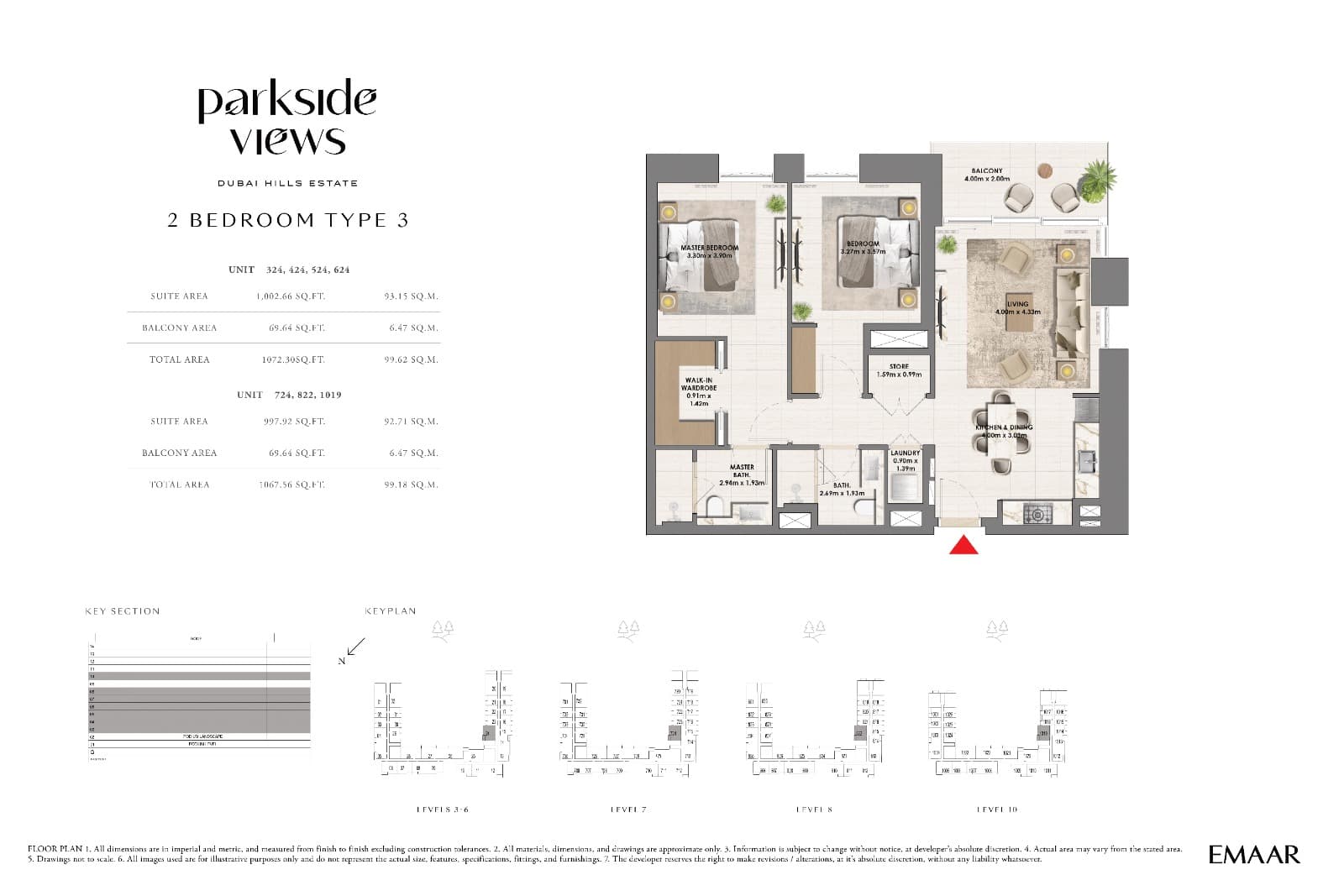 Parkside Views, 2-Bed Floor Plan, type: