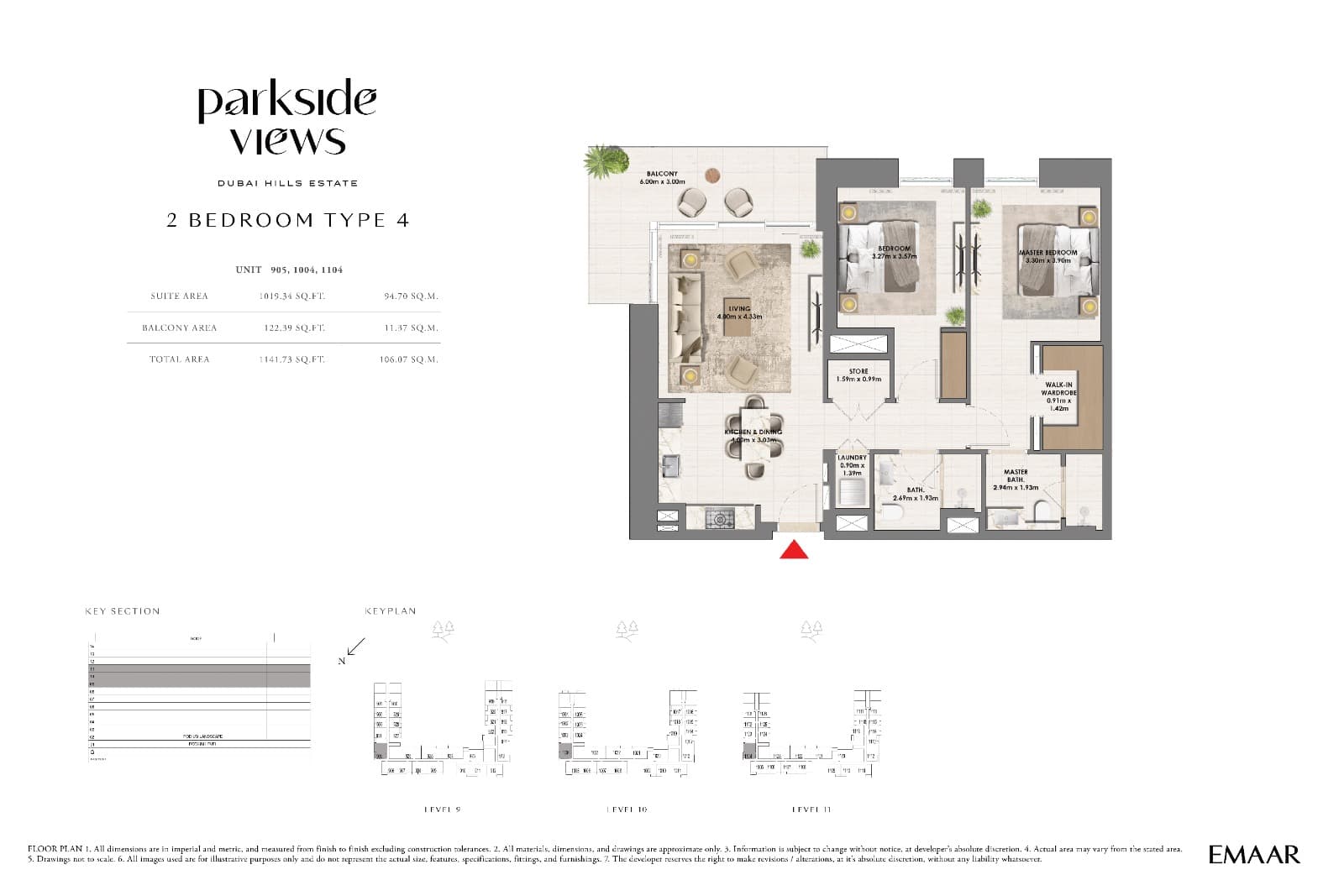 Parkside Views, 2-Bed Floor Plan, type: