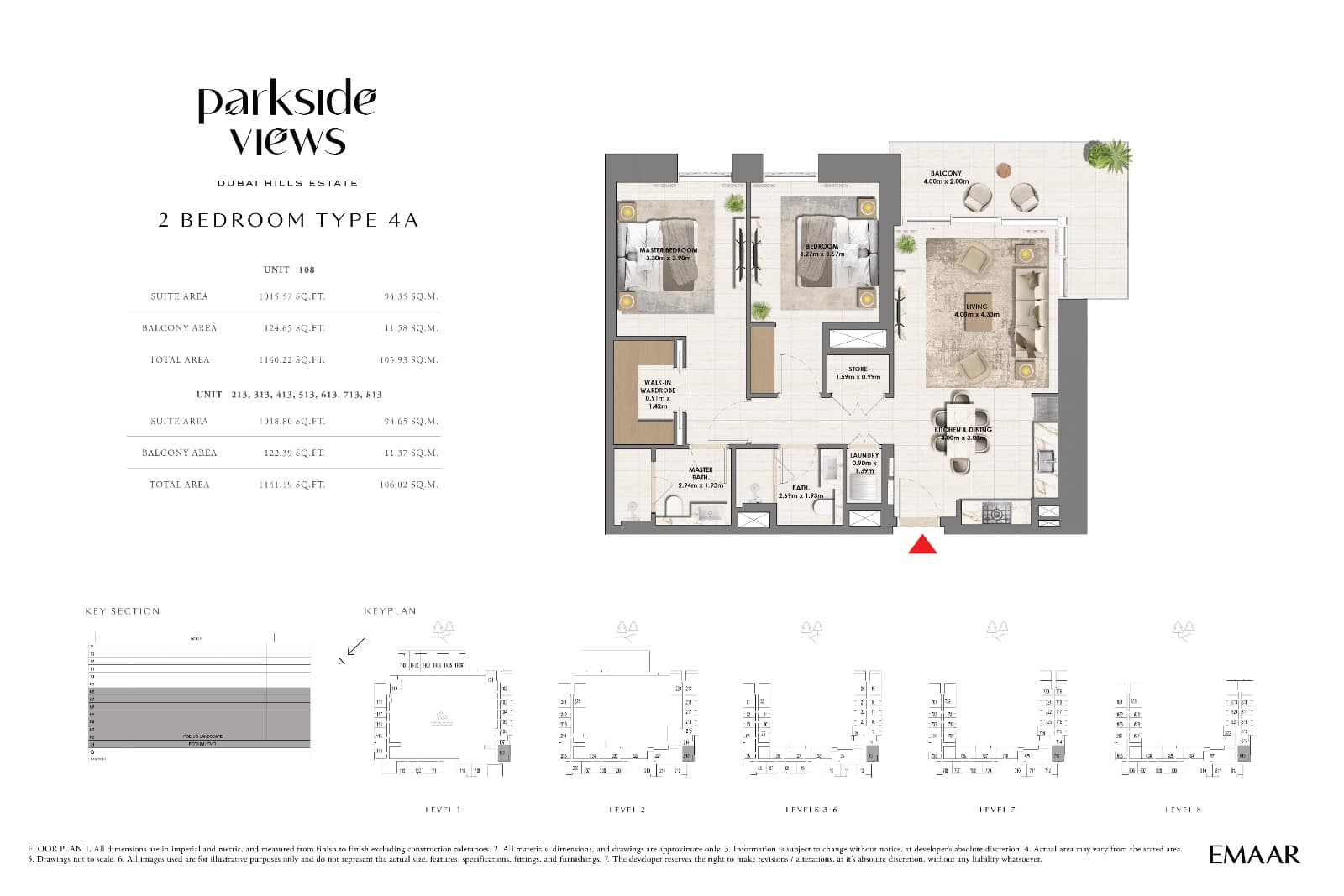 Parkside Views, 2-Bed Floor Plan, type: