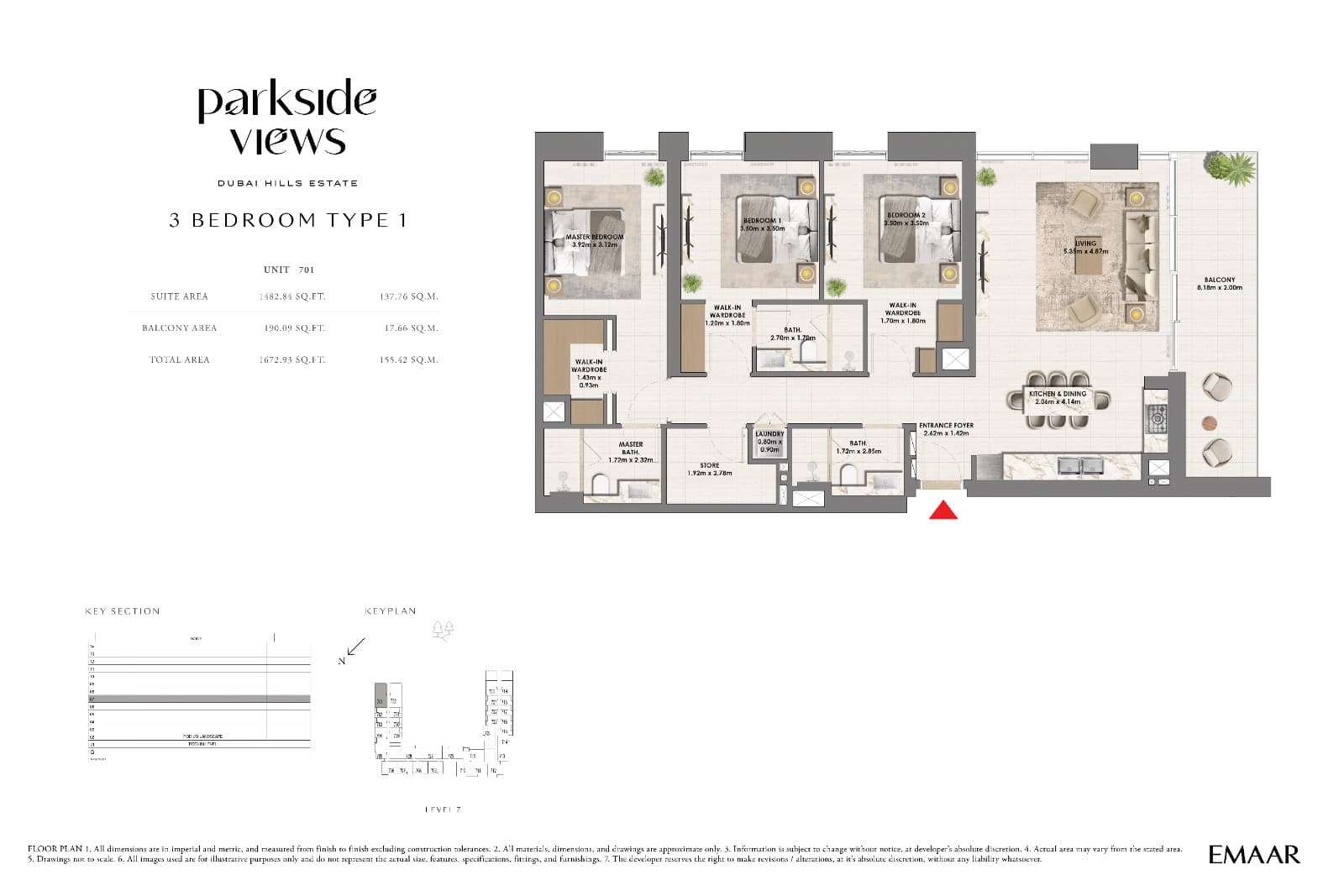 Parkside Views, 3-Bed Floor Plan, type: