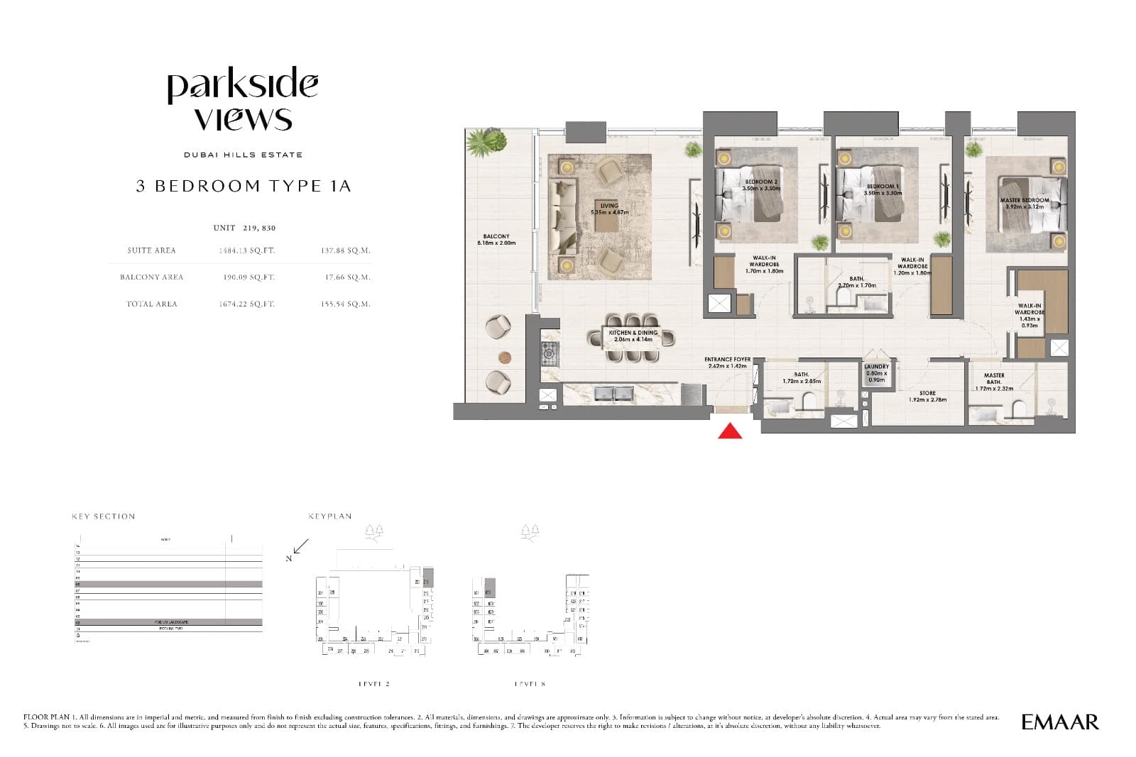 Parkside Views, 3-Bed Floor Plan, type: