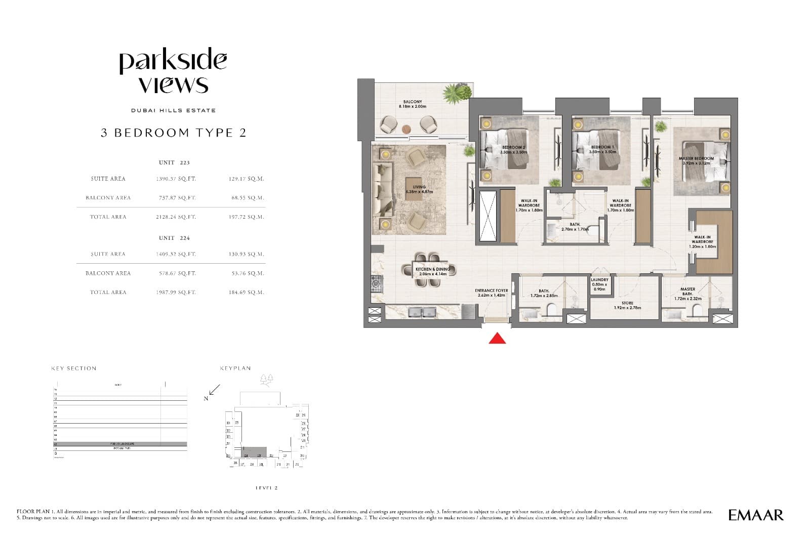 Parkside Views, 3-Bed Floor Plan, type: