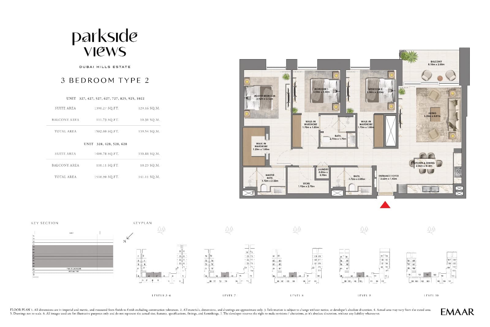 Parkside Views, 3-Bed Floor Plan, type: