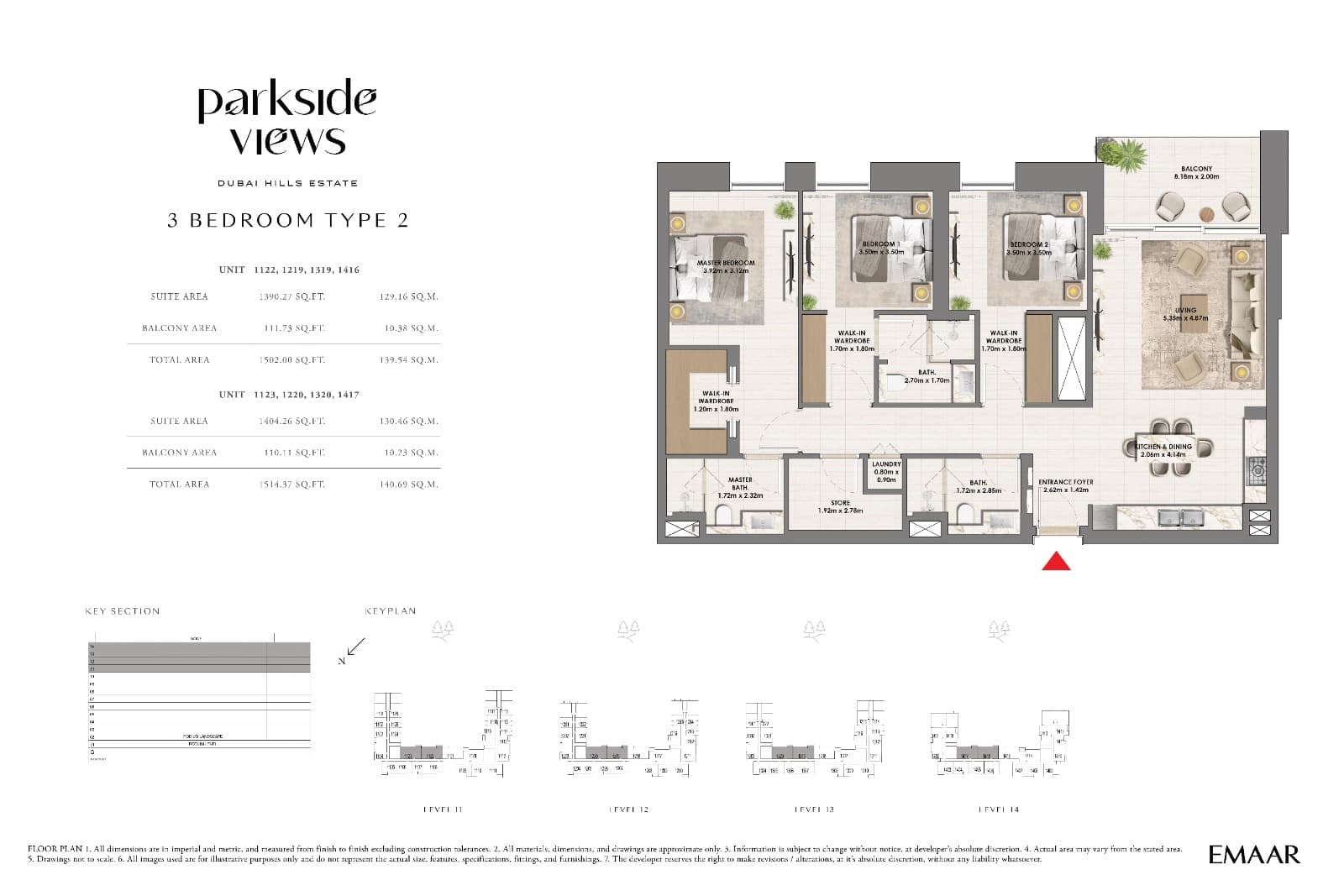 Parkside Views, 3-Bed Floor Plan, type: