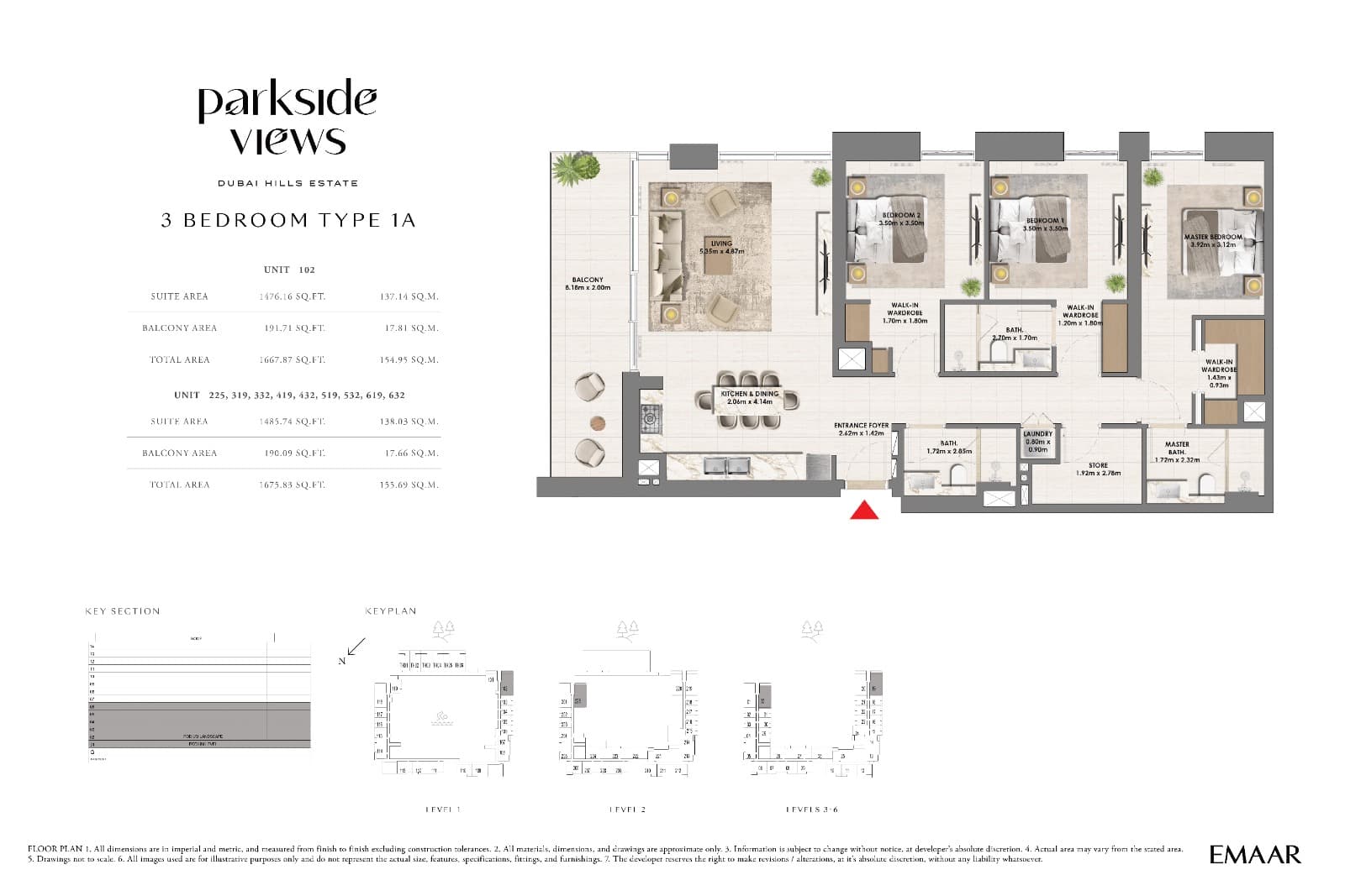 Parkside Views, 3-Bed Floor Plan, type: