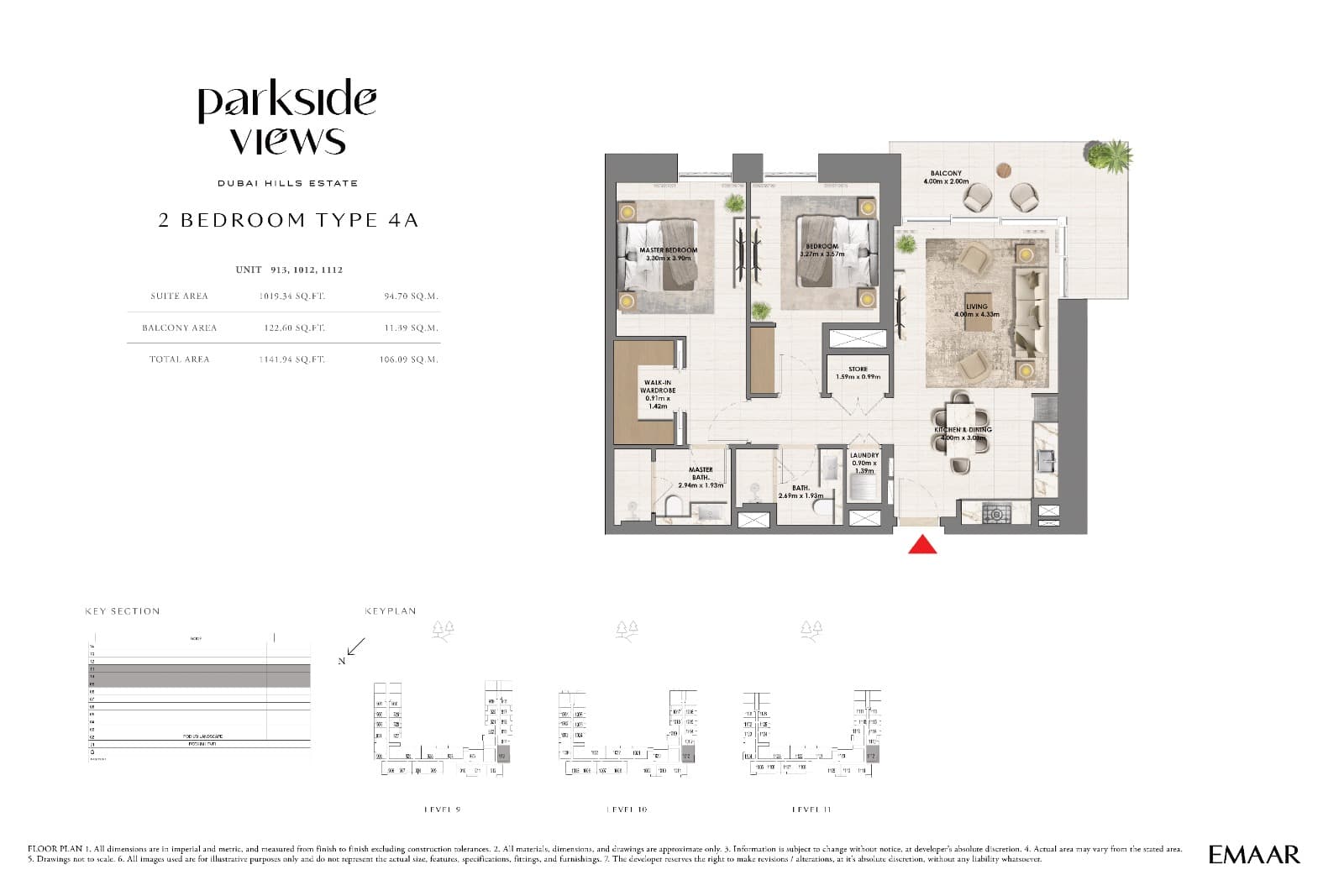 Parkside Views, 2-Bed Floor Plan, type: