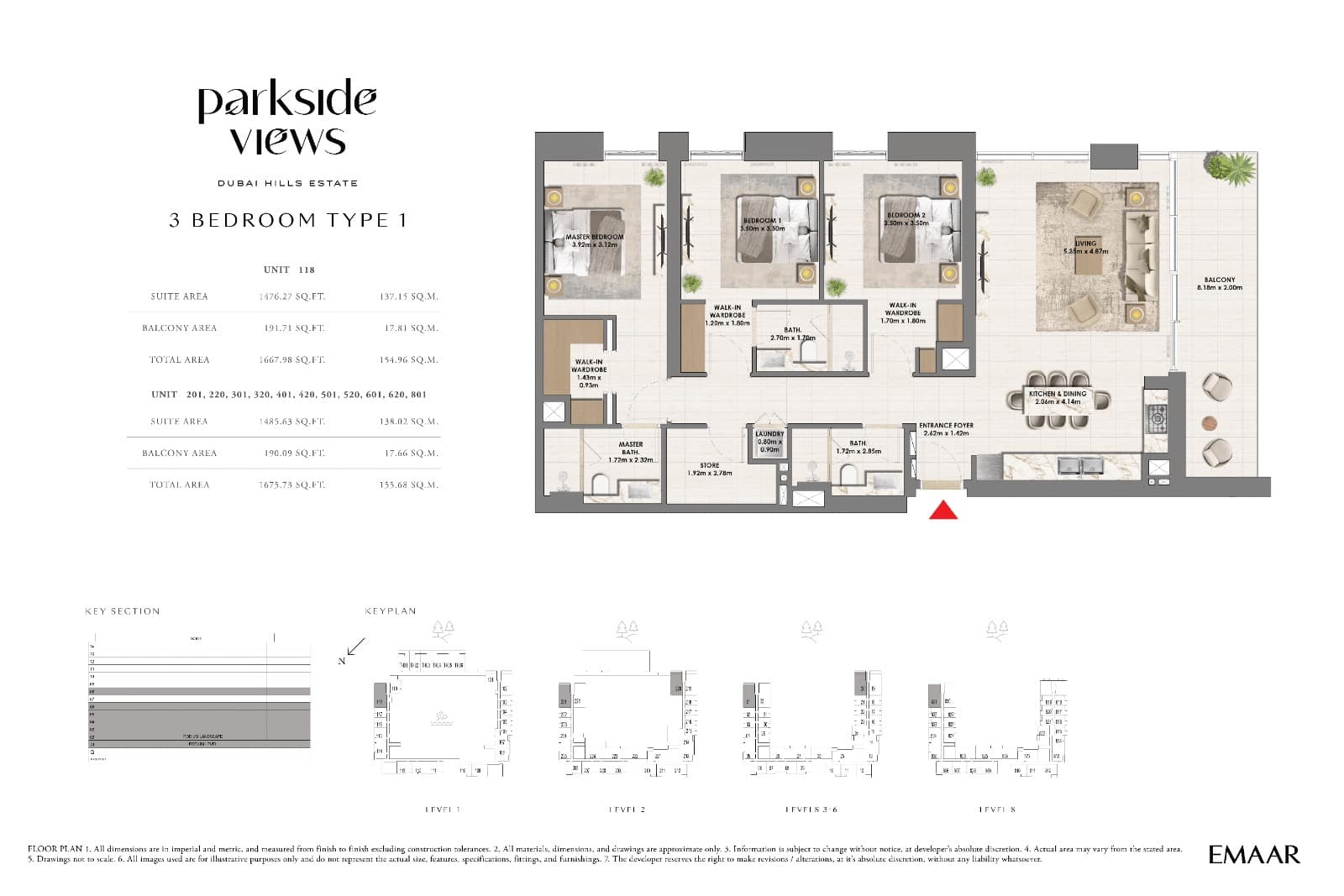 Parkside Views, 3-Bed Floor Plan, type: