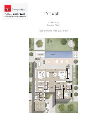 Parkway Vistas Villas, 7-Bed Floor Plan, type: 7 BD - Type B1 GF