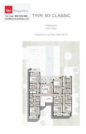 Parkway Vistas Villas, 7-Bed Floor Plan, type: 7 BD - Type B3 Classic FF