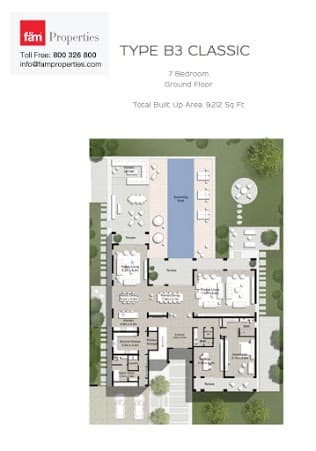 Parkway Vistas Villas, 7-Bed Floor Plan, type: 7 BD - Type B3 Classic GF