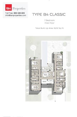 Parkway Vistas Villas, 7-Bed Floor Plan, type: 7 BD - Type B4 Classic FF