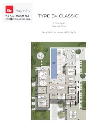 Parkway Vistas Villas, 7-Bed Floor Plan, type: 7 BD - Type B4 Classic GF