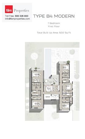 Parkway Vistas Villas, 7-Bed Floor Plan, type: 7 BD - Type B4 Modern FF