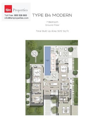 Parkway Vistas Villas, 7-Bed Floor Plan, type: 7 BD - Type B4 Modern GF