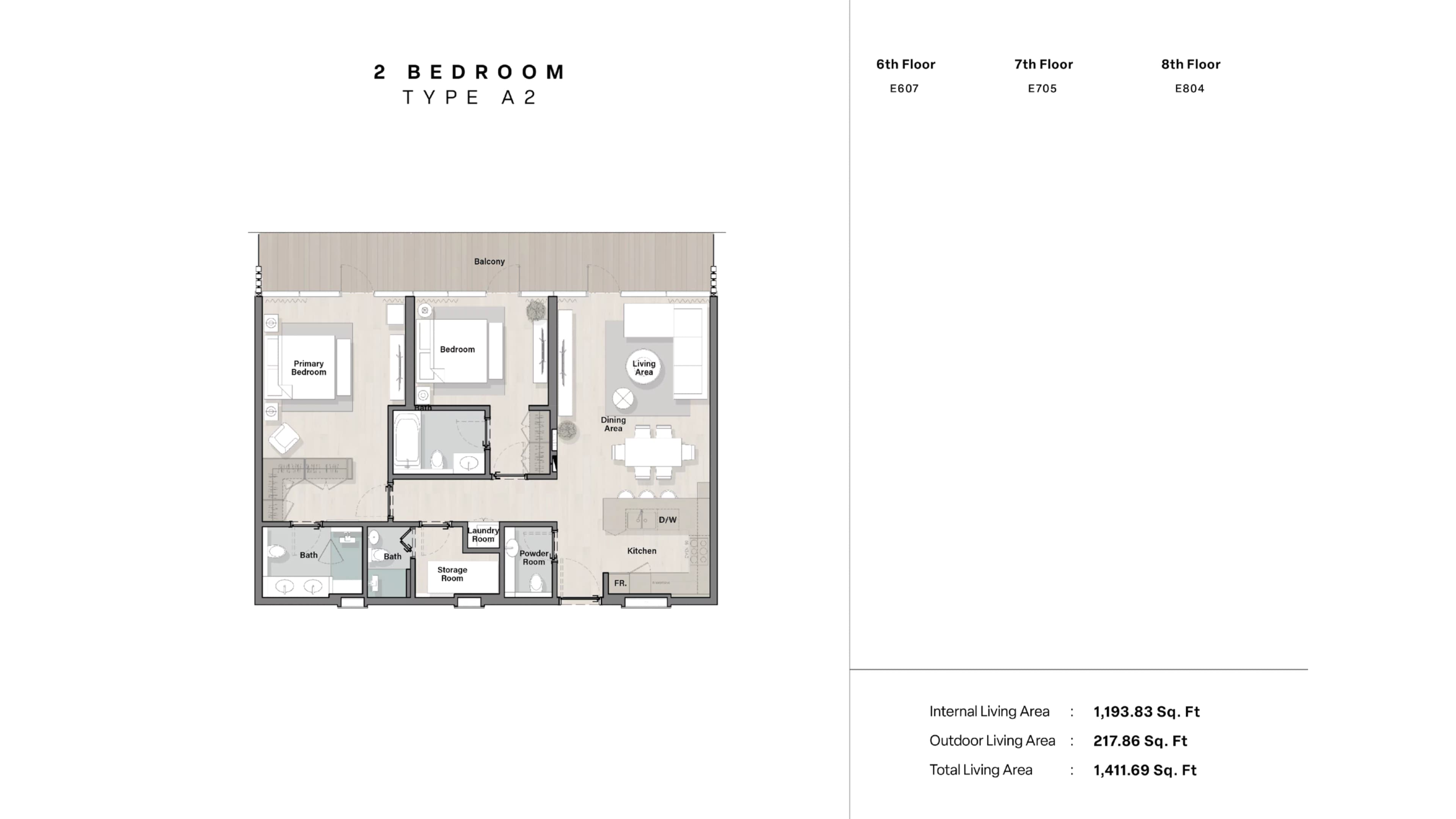 Porto Playa, 2-Bed Floor Plan, type:
