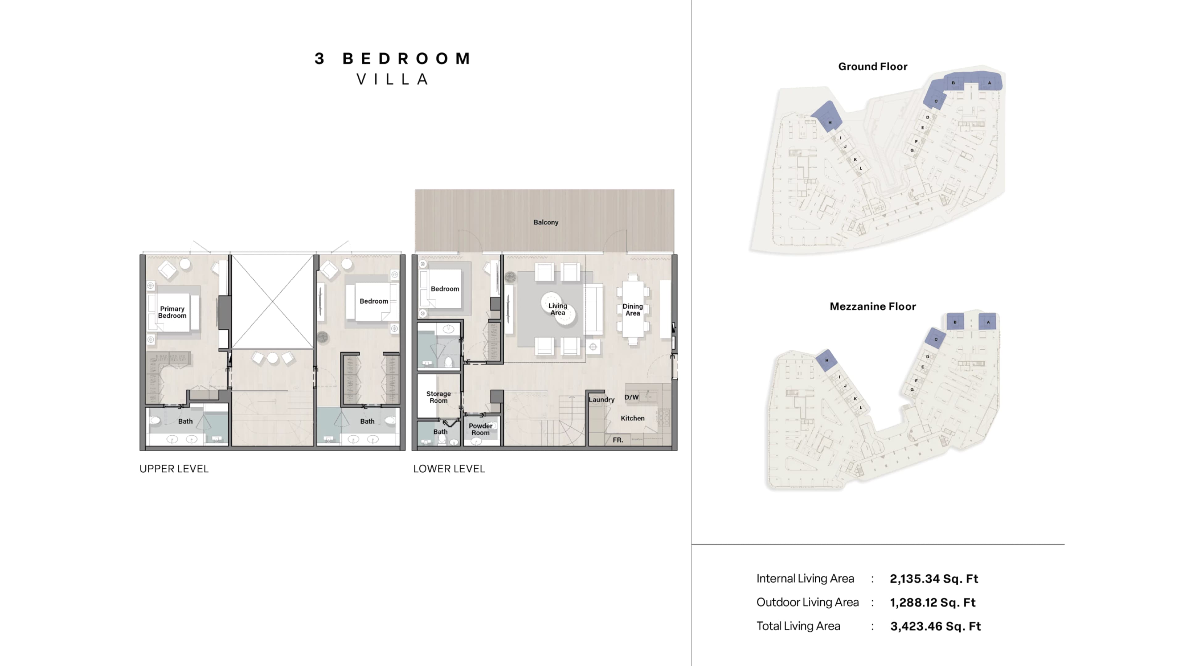 Porto Playa, 3-Bed Floor Plan, type: