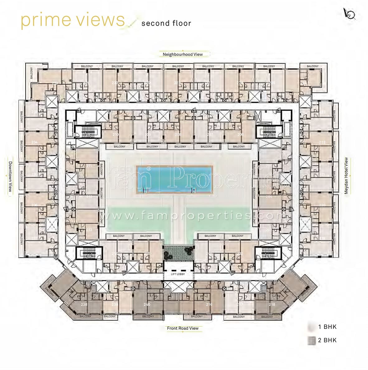 Prime Views, 2-Bed Floor Plan, type: 2 Bedroom