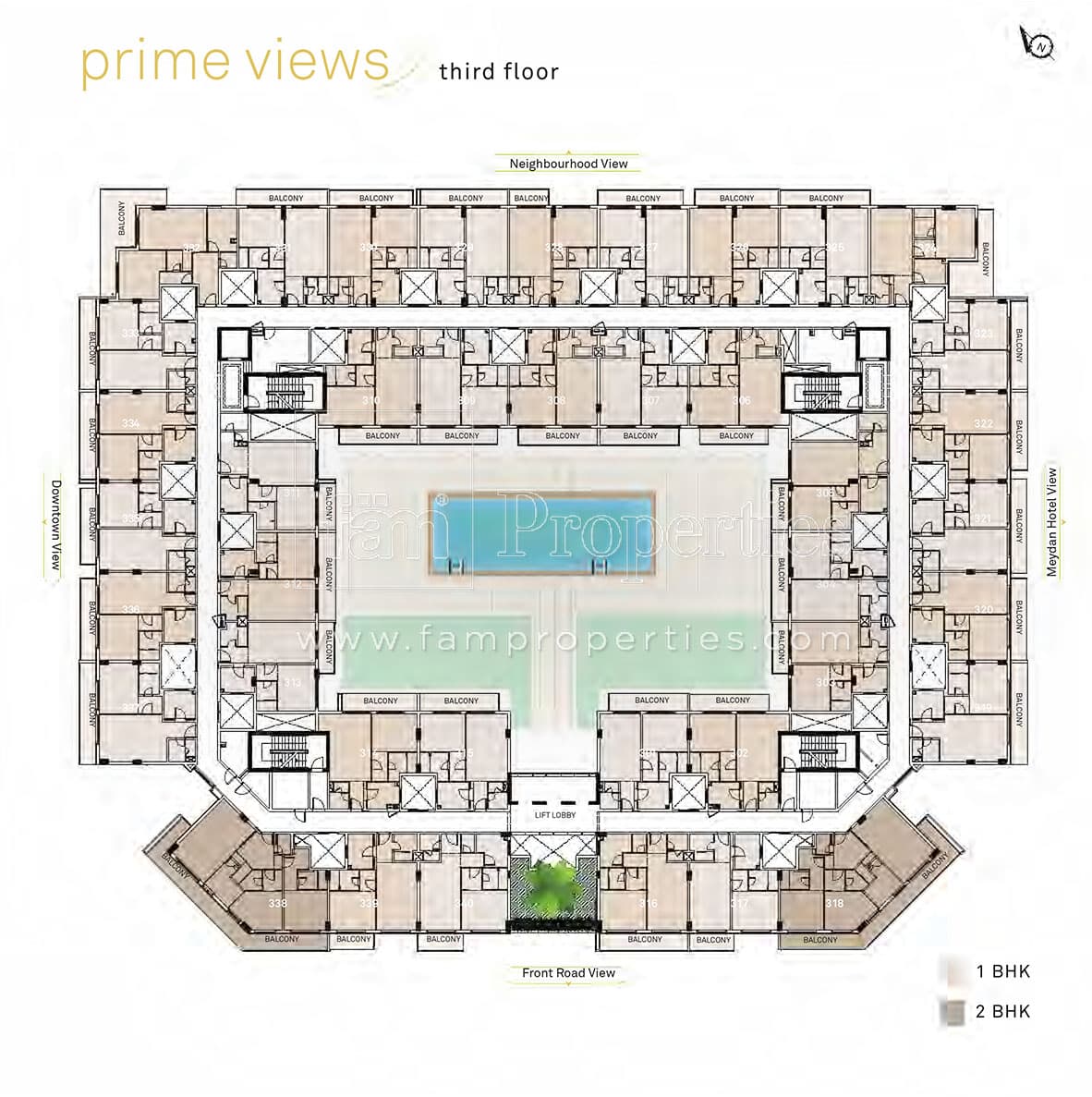Prime Views, 2-Bed Floor Plan, type: 2 Bedroom
